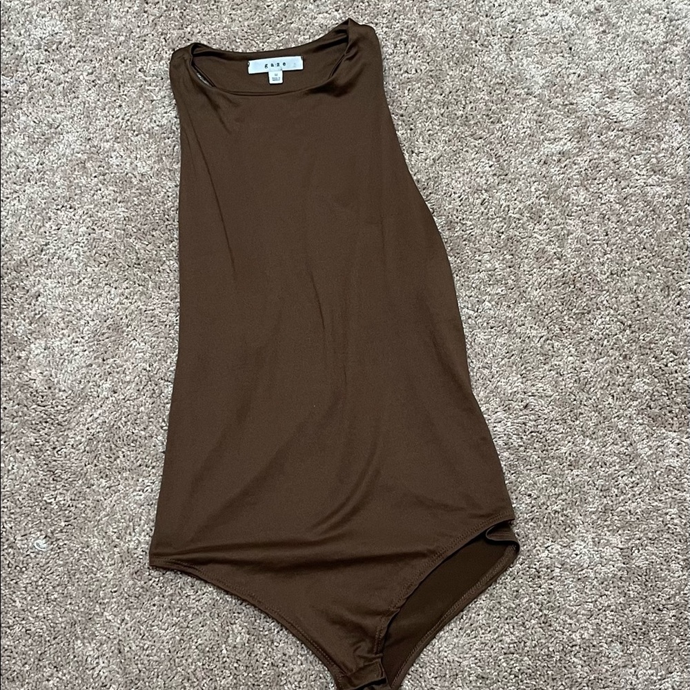 Brown Razor Back Bodysuit
